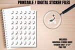 Inclined Bench Press Printable Planner Stickers
