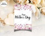 Printable Happy Mother's Day Greeting Card with Pink Flowers