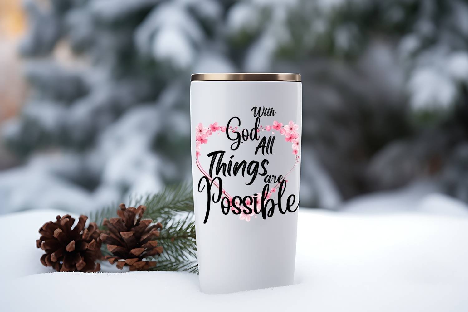 With God All Things Possible Design Print SVG - Image 5