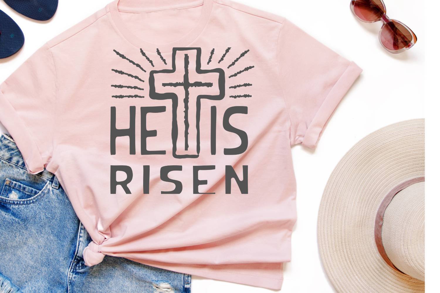 He Is Risen Tshirt Design Print SVG - Image 4