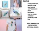 Watercolor Blue Peacocks Clipart
