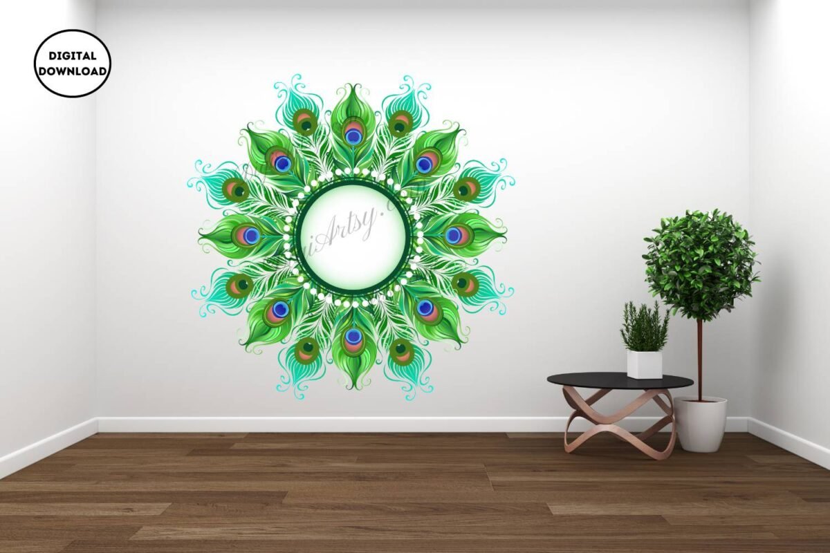 Watercolor Peacock Feather wall art