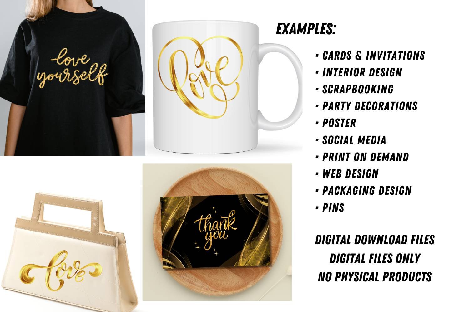 Gold letters clipart