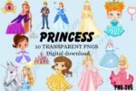 Princess Clipart PNG Bundle