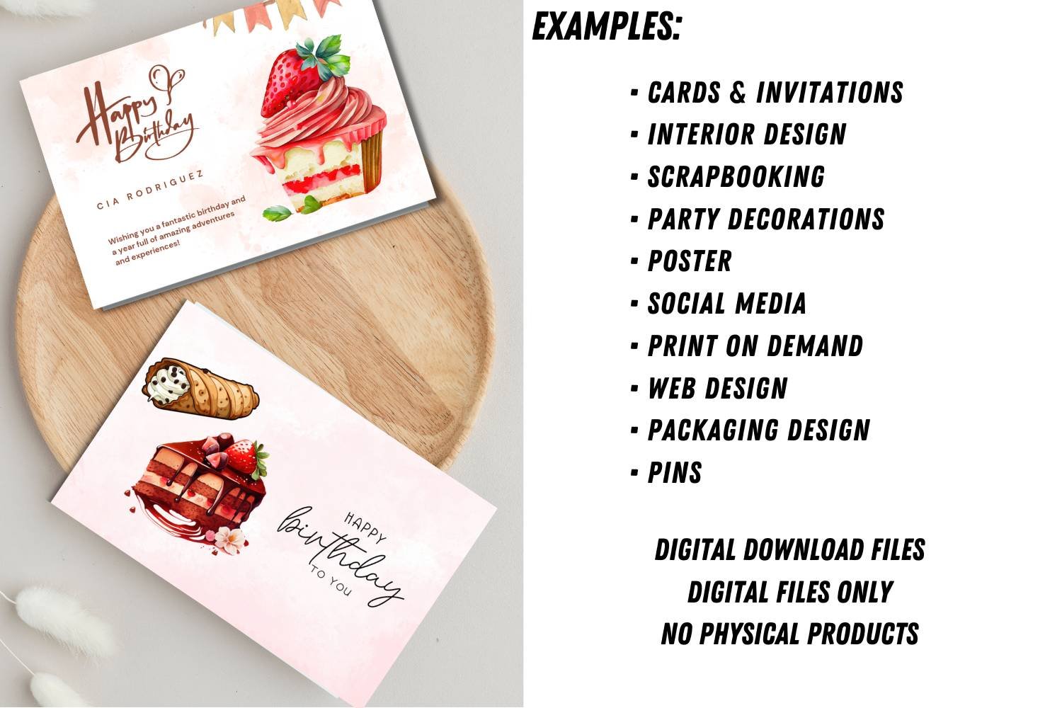 Boho Birthday Clipart