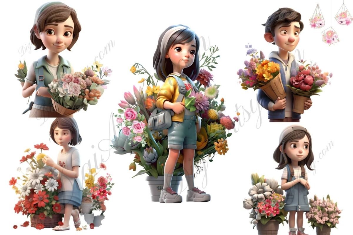 Flower girl Clipart