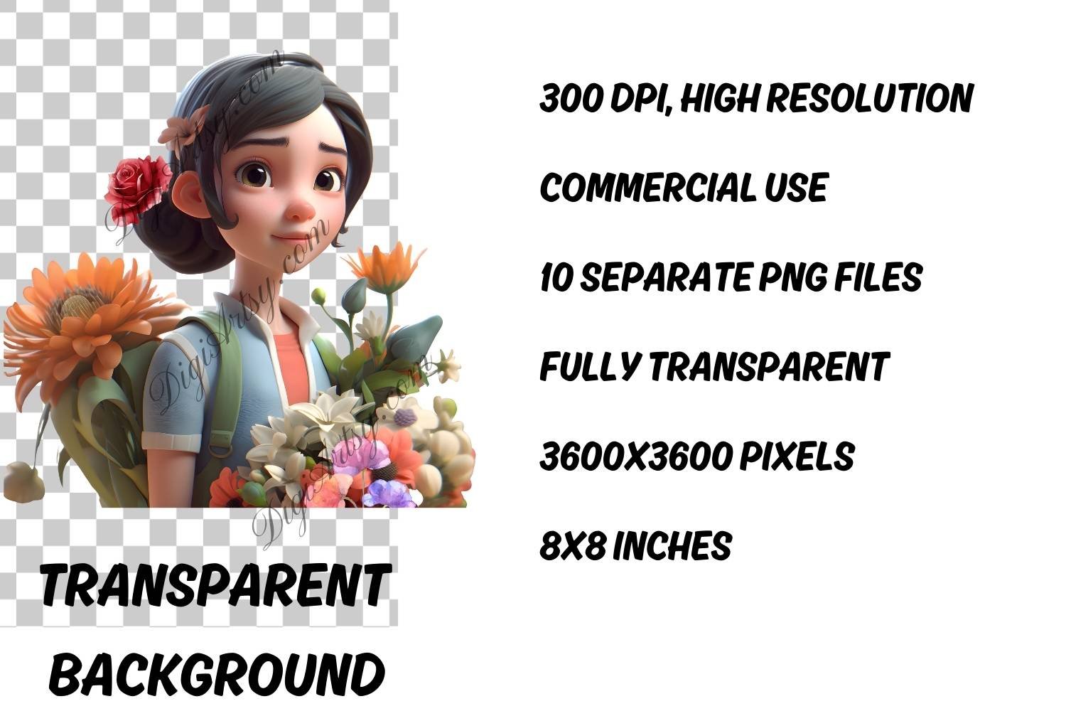 Flower girl Clipart collection