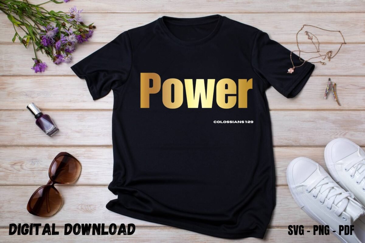 Positive Christian Tshirt Design Power