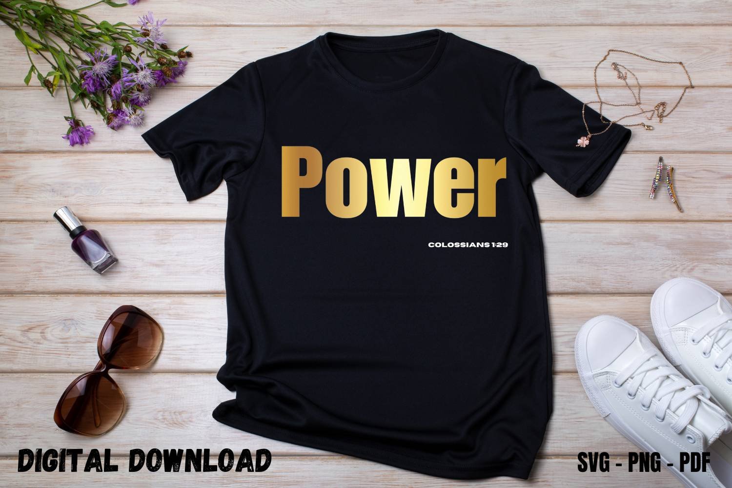Positive Christian Tshirt Design Power