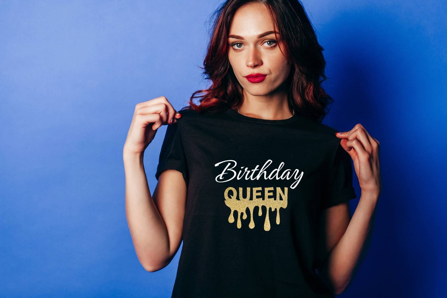 Golden Birthday Queen Design Print for Tshirt