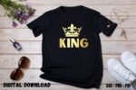 King Crown Design Print for Tshirt