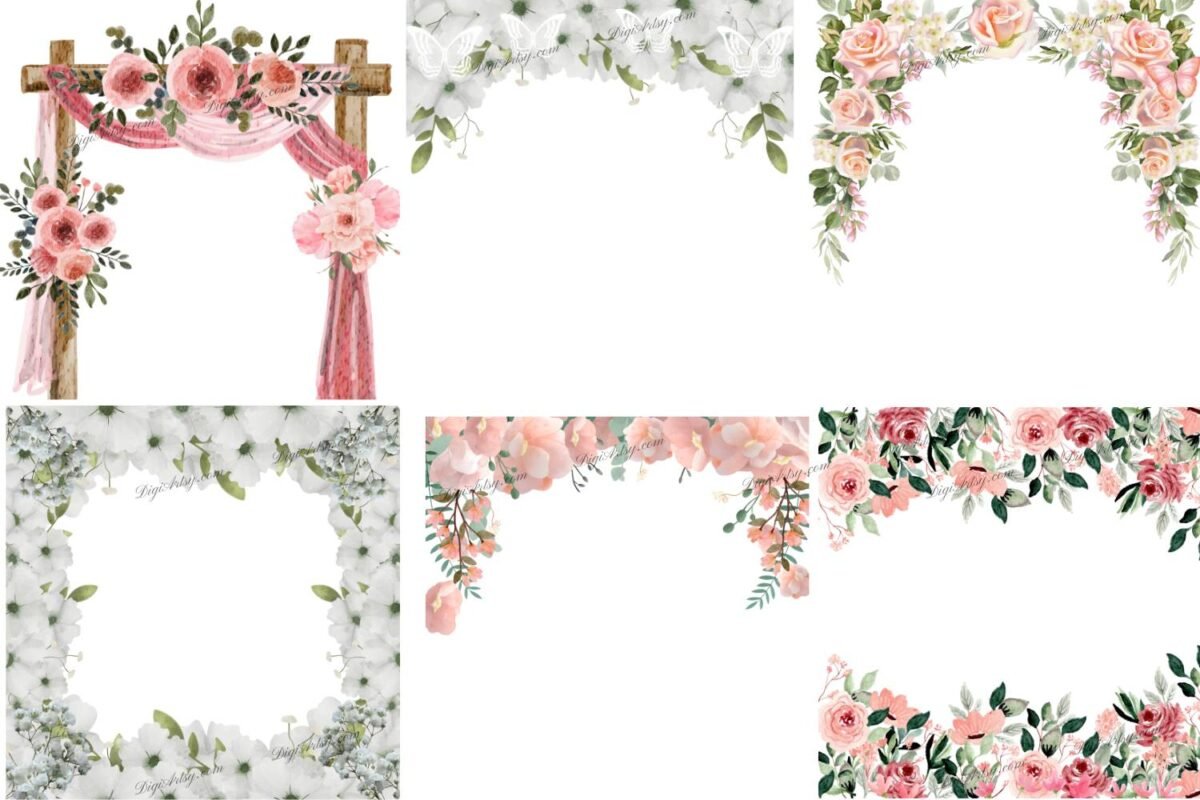 Watercolor Garland Clipart