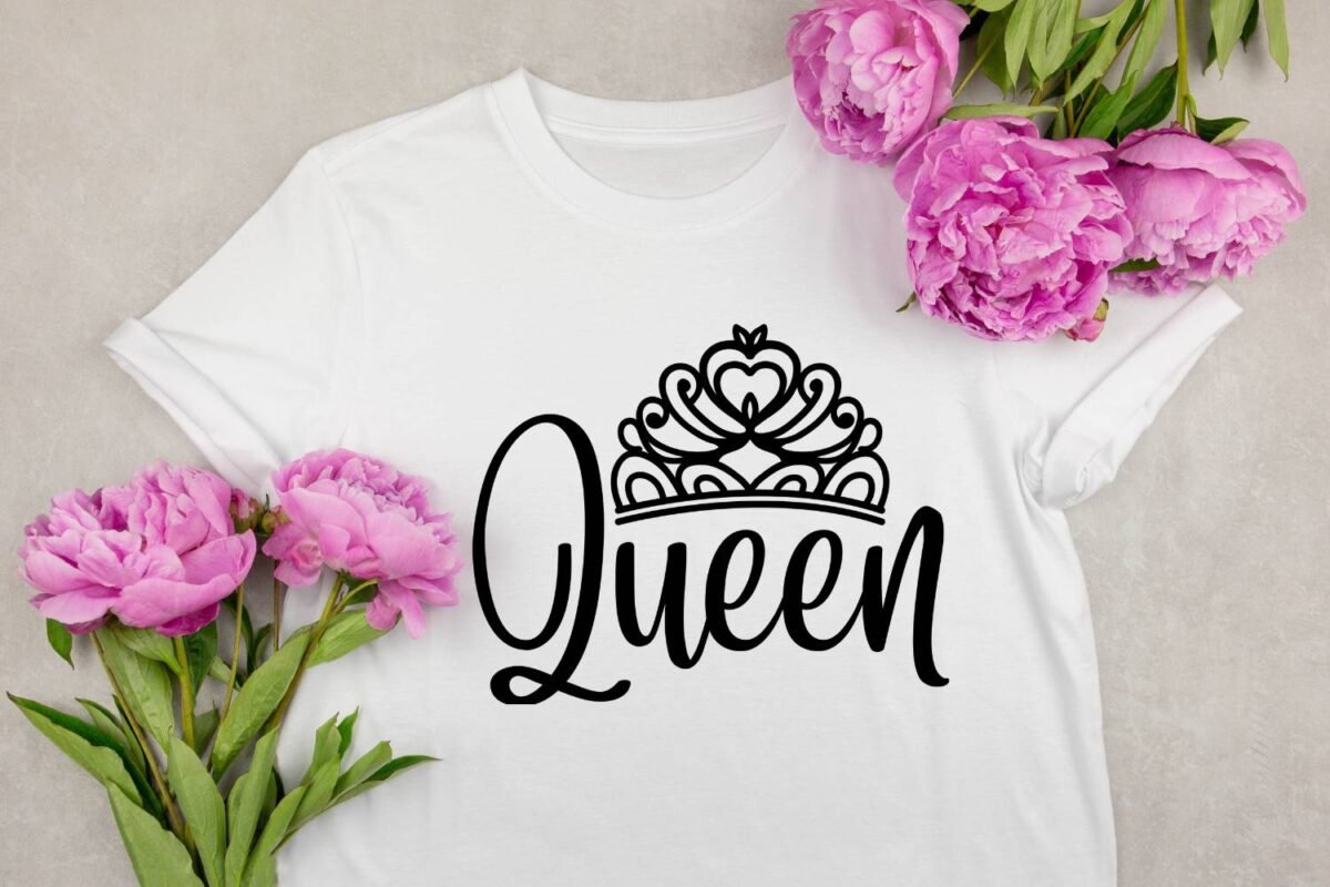 Queen Crown Design Print for Tshirt