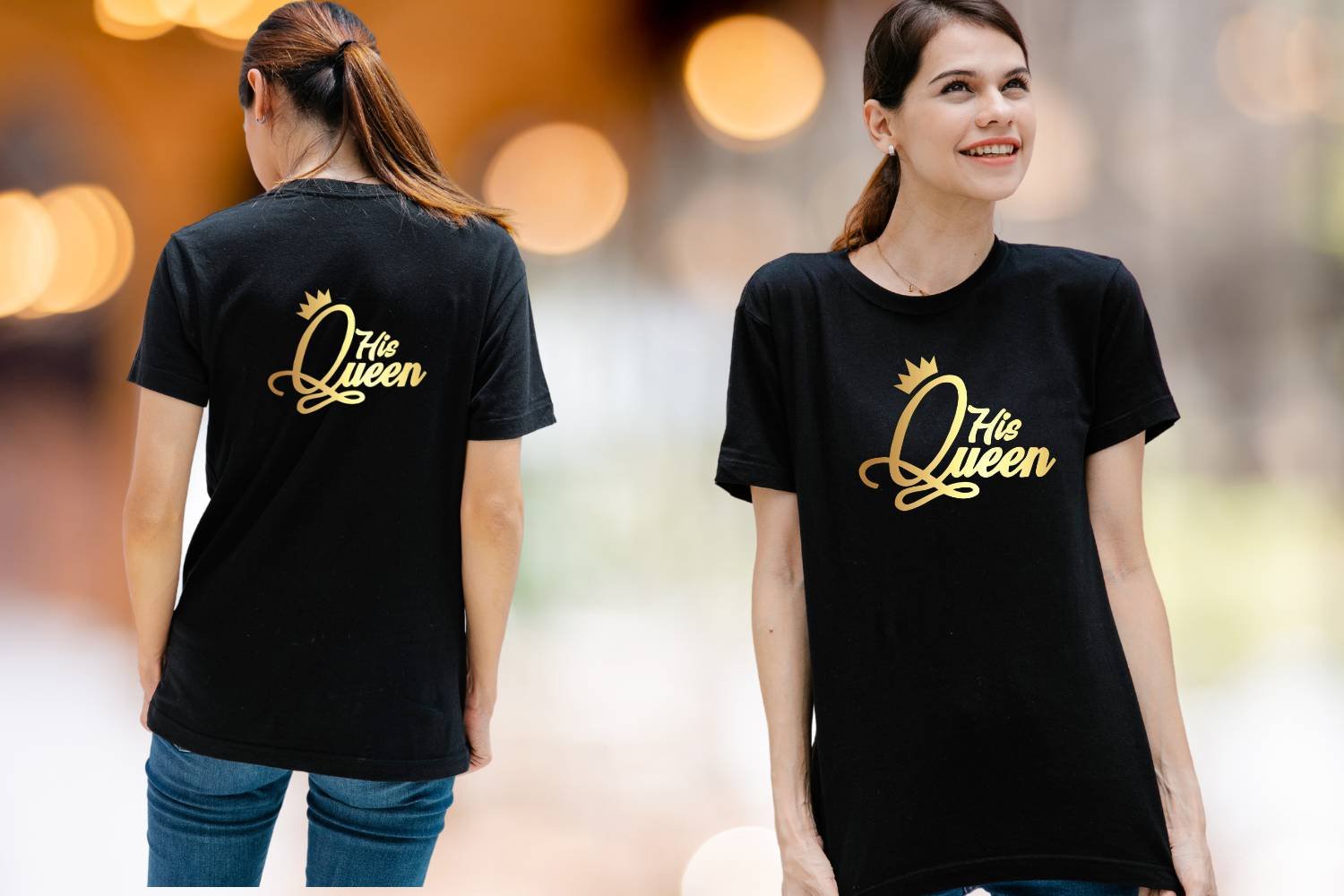 His Queen Design Print for Tshirt - Image 4