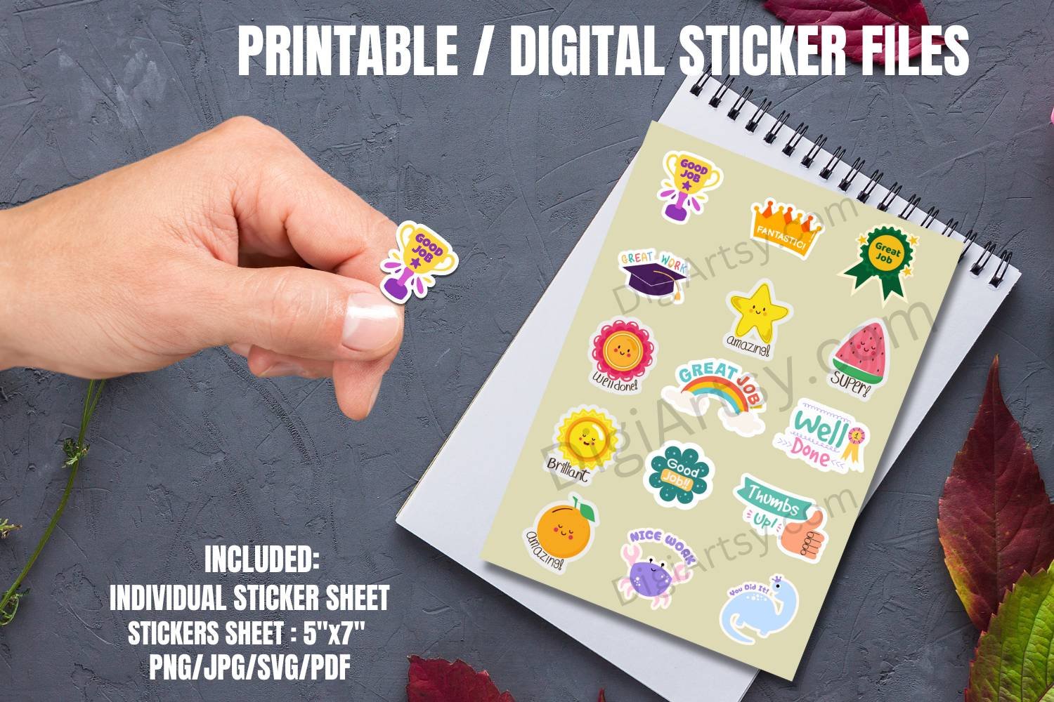 Positive Notes and Appreciation Digital Stickers