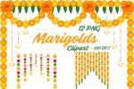 Marigold Flower clipart Bundle