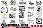 Inspirational T-shirt Design Prints Bundle