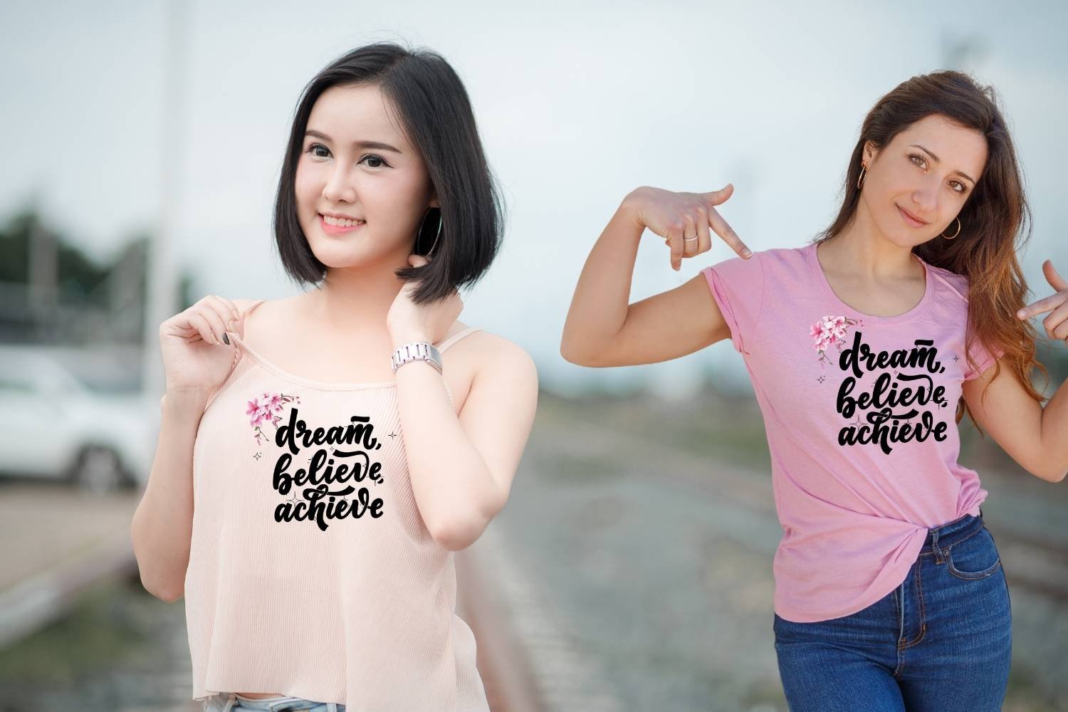 Positive T-shirt Design Print