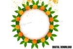 Lovely Marigold Flower Ring clipart SVG PNG