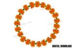 Simple Marigold Flower Ring clipart SVG PNG