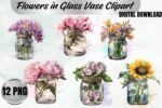 Vase of Flowers Clipart Bundle