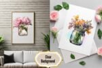 Watercolor Wild Floral Clipart
