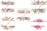 Boho Flower Border Clipart