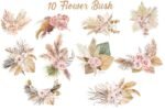 Boho Flower Bush Clipart