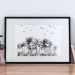 Black and White Vintage Wall Art Print