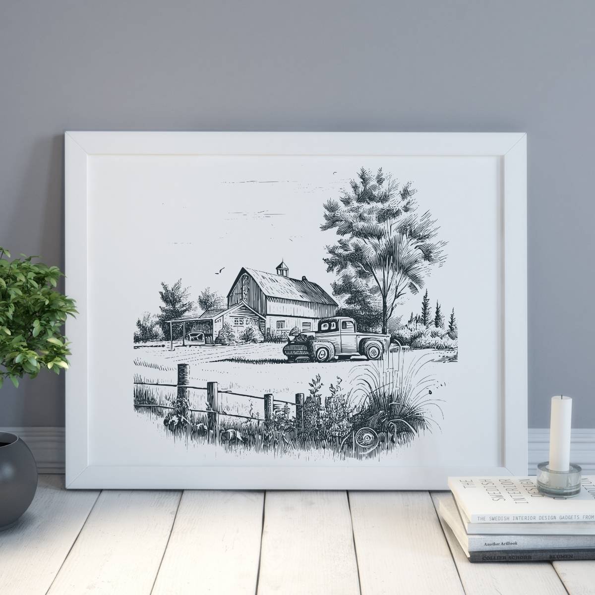 Vintage Village Wall Art Print