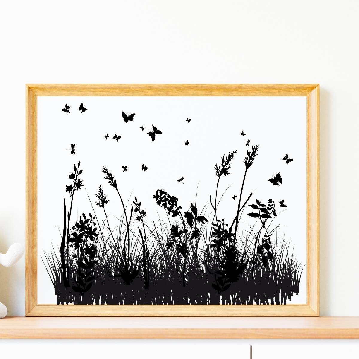 Vintage Black and White Botanical Drawing