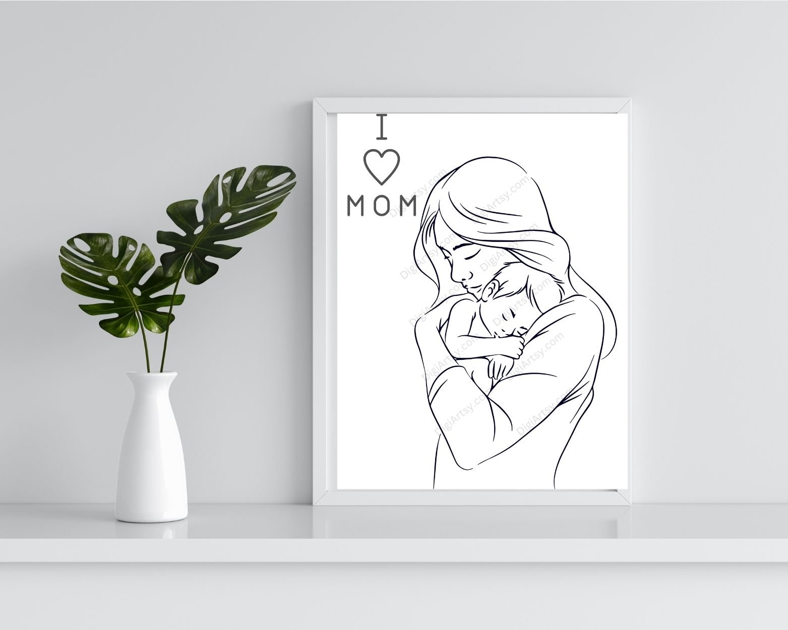 Mom and Child Art Print