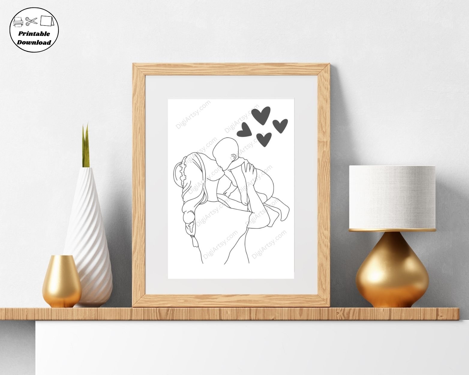 Mom and Child Art Print