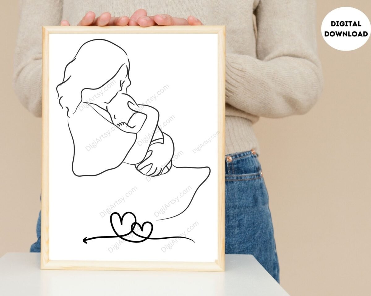 Line Art Gift for New Moms