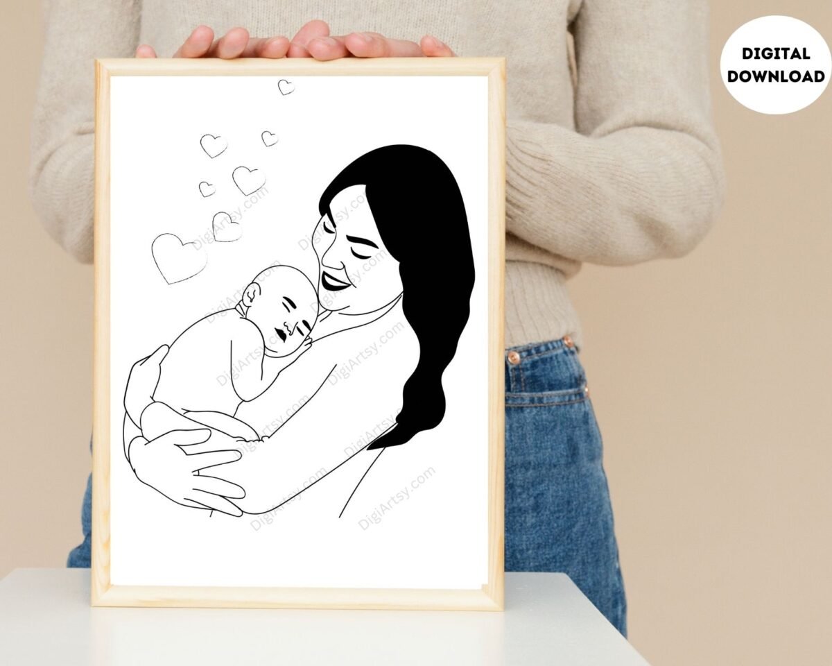 Happy Mom and New Born Wall Art