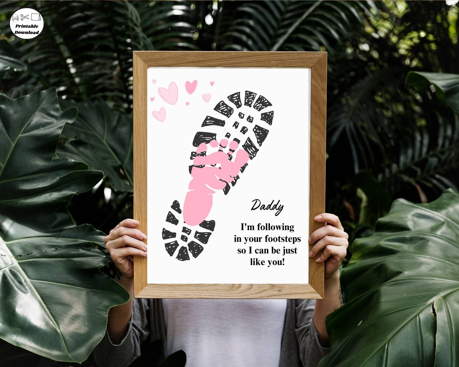 Printable Footprint Keepsake for toddlers