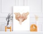 Dad Mom Baby Hand Print Wall Decor