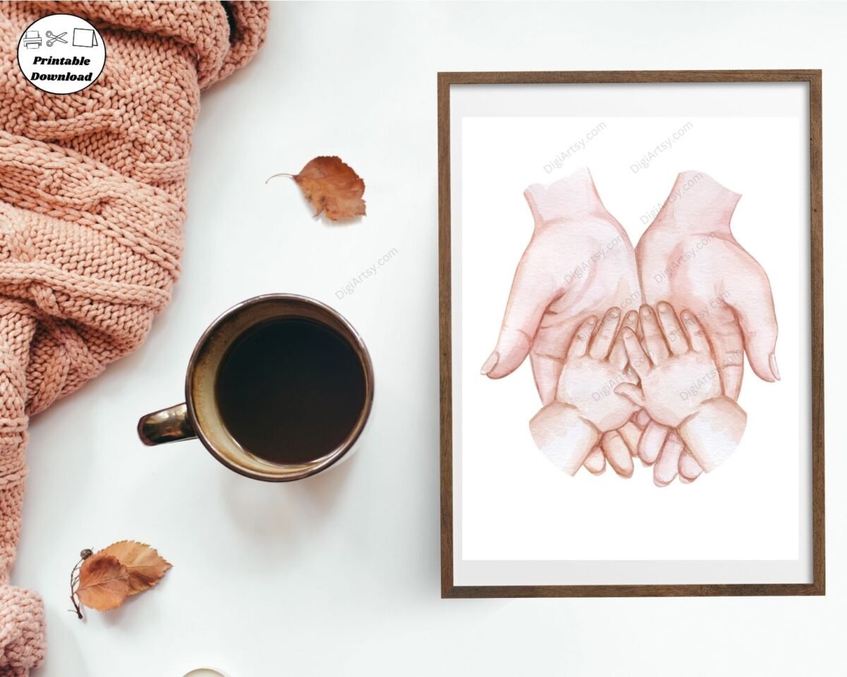 Family Holding Hands Wall Art