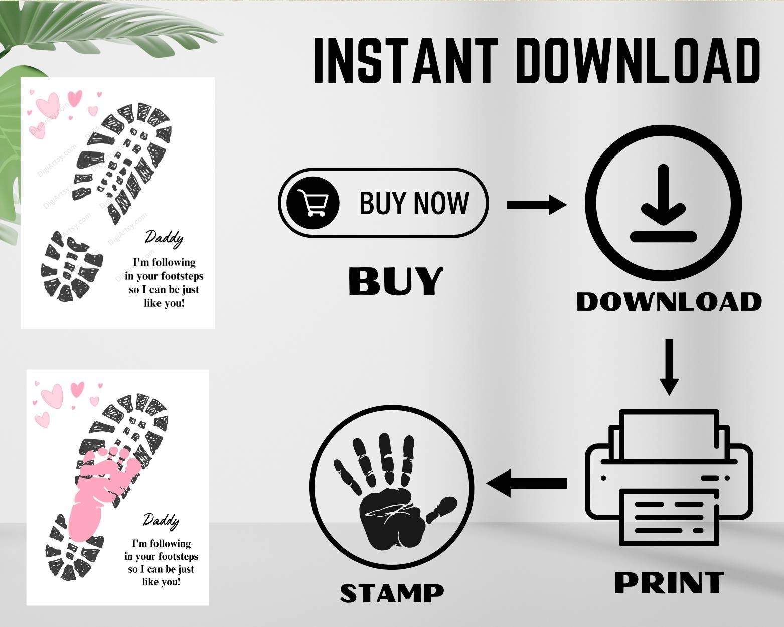 Printable Footprint Keepsake for toddlers - Image 6