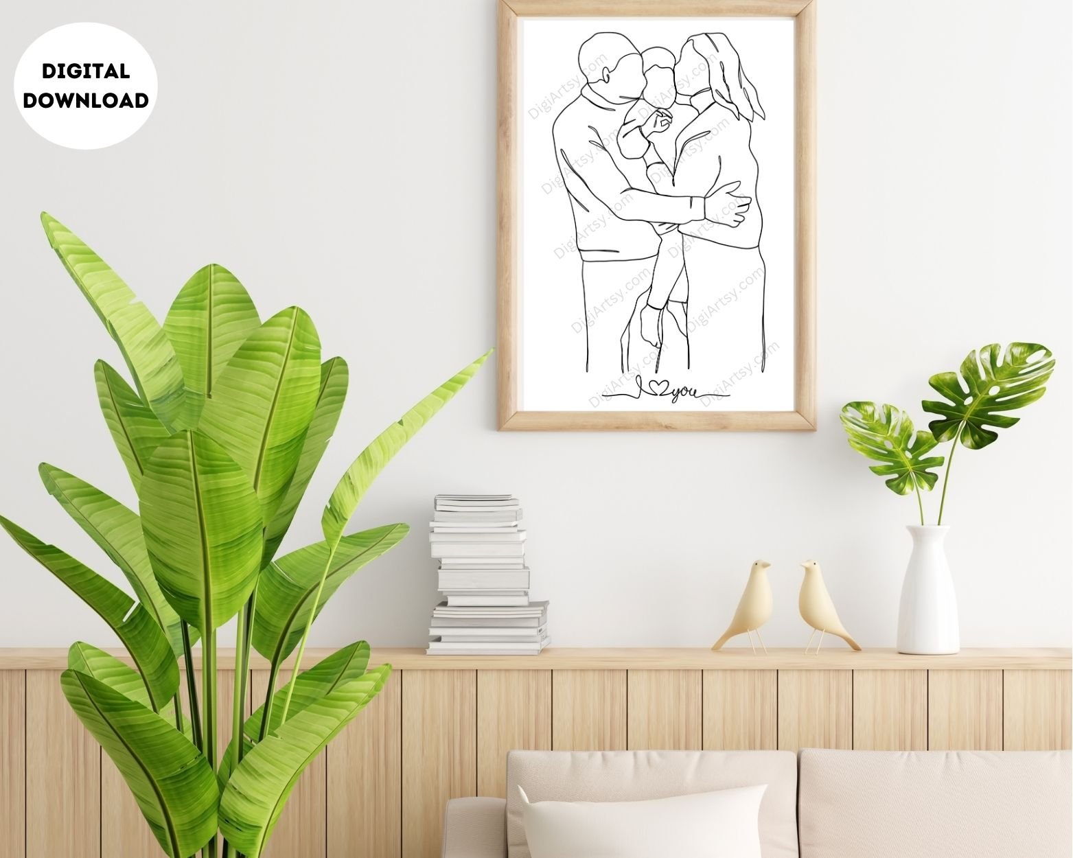 Family Line Art Wall Decor