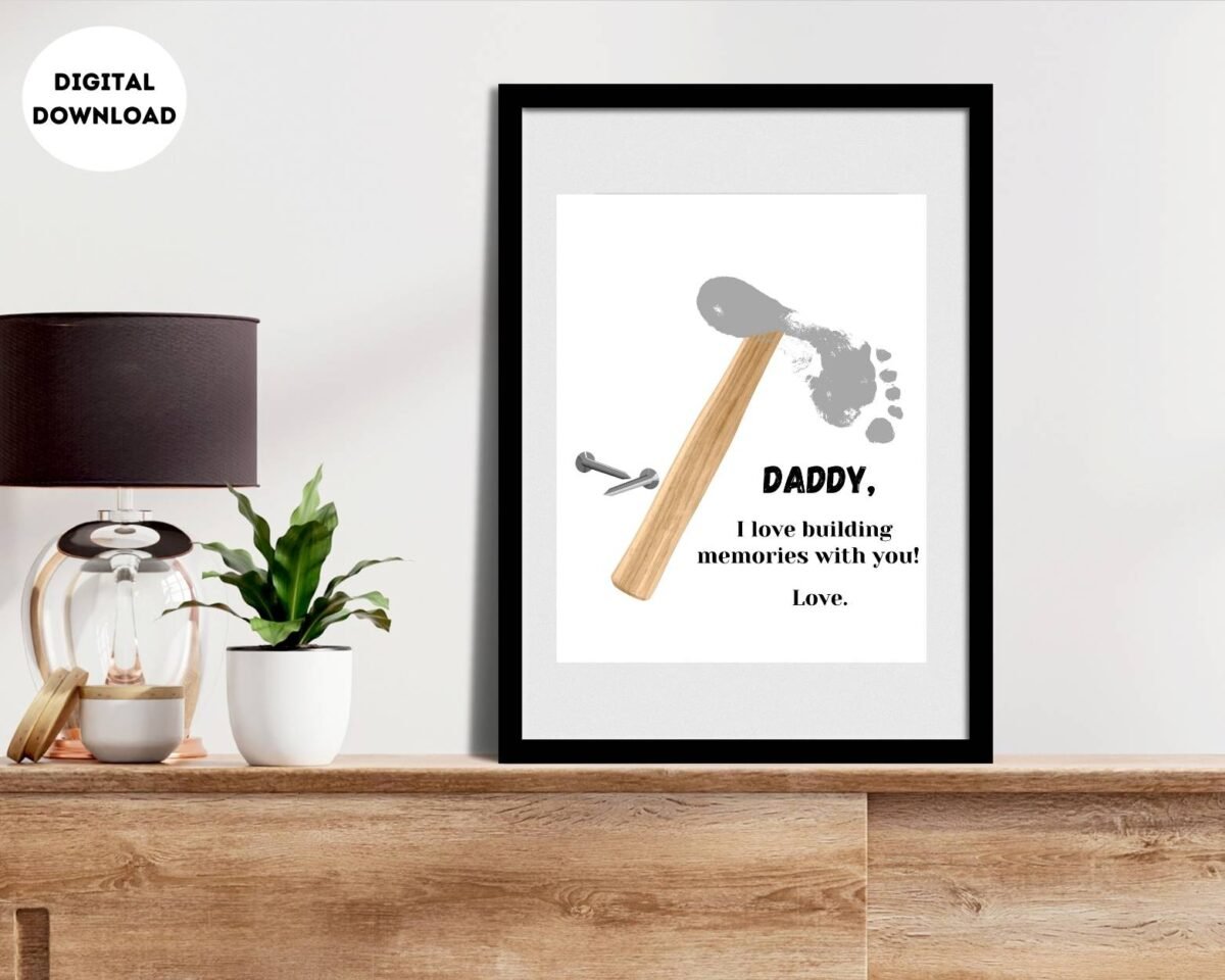 Personalized Dad Footprint Gift DIY for Kids