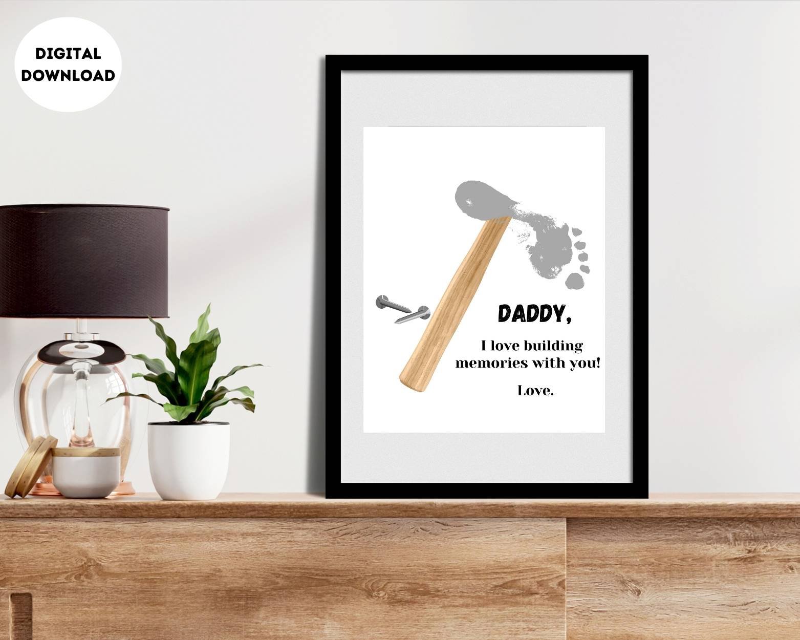 Personalized Dad Footprint Gift DIY for Kids