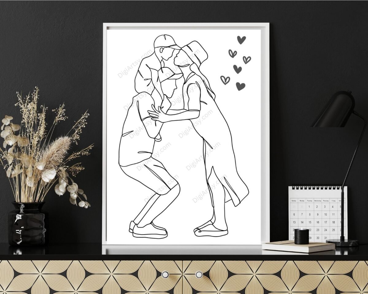 Printable Family Wall Art with Little Heart