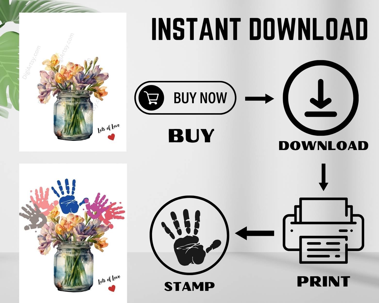 Flower Pot Handprint craft for toddlers - Image 7