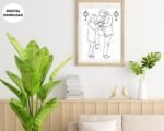 Family Line Art Wall Decor