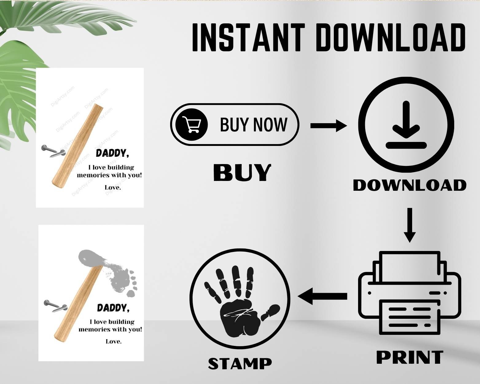 Personalized Dad Footprint Gift DIY for Kids - Image 7