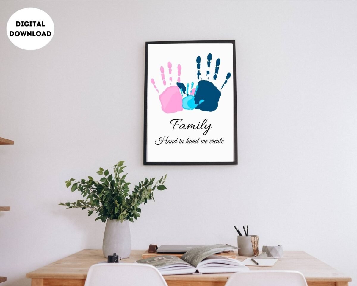 FAMILY Handprint Art for Toddlers Craft