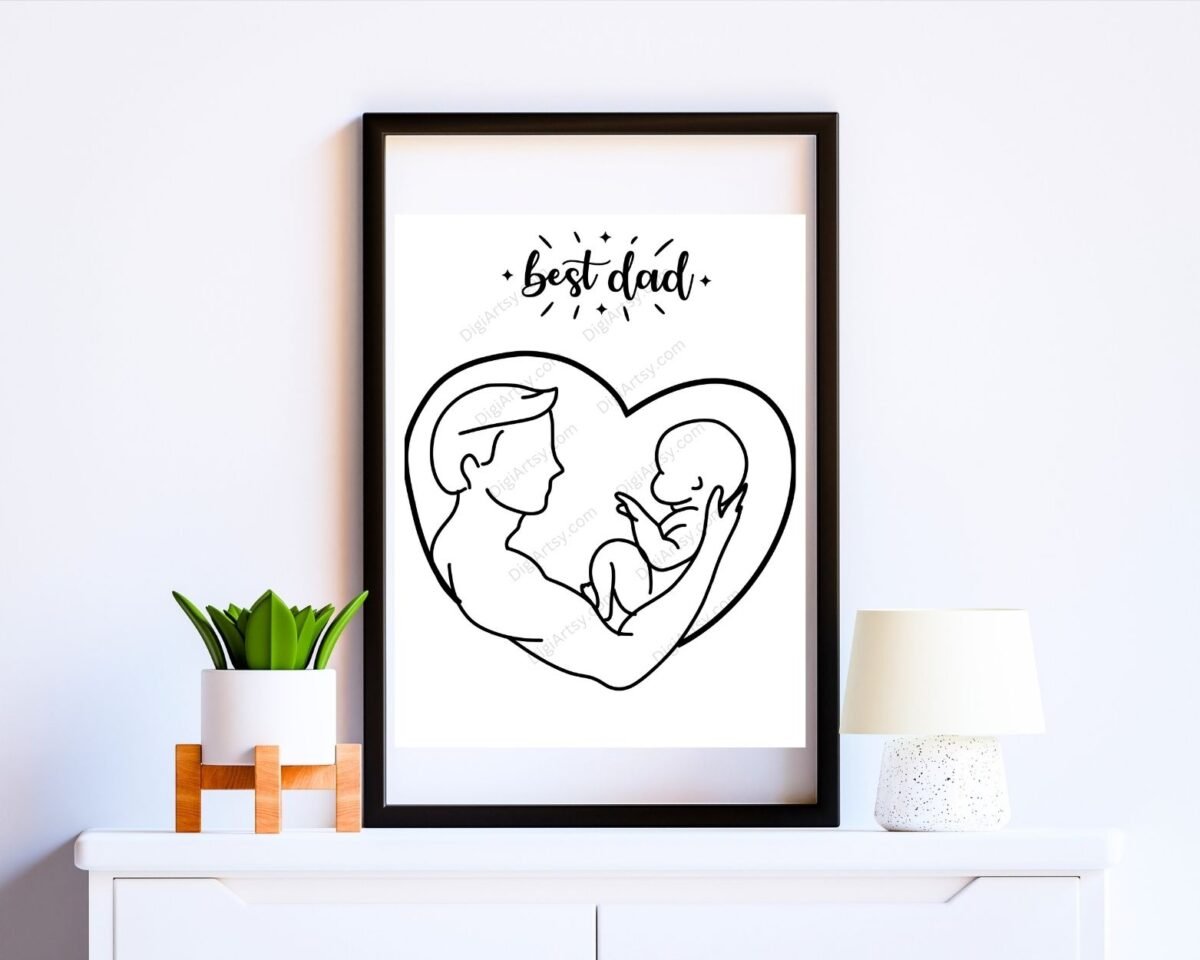 Dad and Daughter Wall Art Print