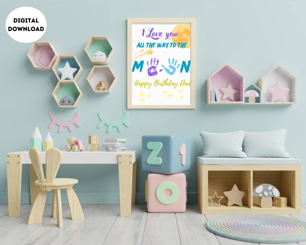 Baby's First Dad's Birthday Handprint Gift