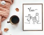 Dad and Daughter Wall Art Print